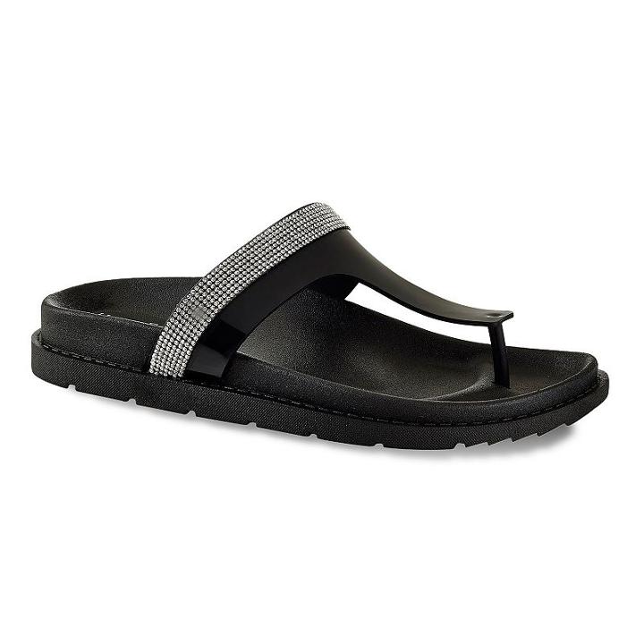 Henry Ferrera Berk Women's Thong Sandals, Size: 8, Black