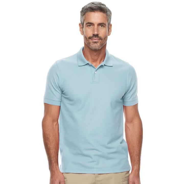 Men's Croft & Barrow&reg; Tailored-fit Polo, Size: Xxl, Blue (navy)