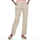 Women's Croft & Barrow&reg; Effortless Stretch Relaxed Pants, Size: 12 Short, Lt Beige