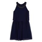 Girls 7-16 Iz Amy Byer Chiffon Applique Popover Dress, Size: 12, Blue (navy)
