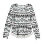 Girls Plus Size Mudd&reg; Crochet Scalloped Graphic Tee, Girl's, Size: 18 1/2, White Oth