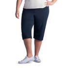 Plus Size Lee Sophia Pull-on Skimmer Capris, Women's, Size: 25 - Regular, Dark Blue