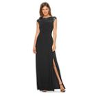 Women's Chaps Sequin Yoke Evening Gown, Size: 12, Black