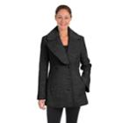 Women's Fleet Street Boucle Wool-blend Coat, Size: Small, Black