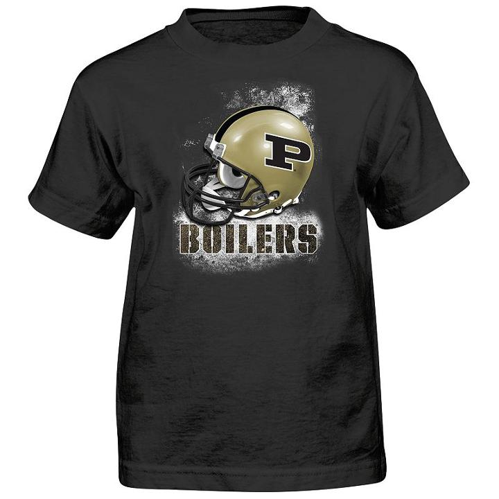 Boys 4-7 Purdue Boilermakers Helmet Tee, Size: L(7), Black