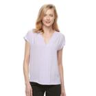 Women's Dana Buchman Textured Crepe Top, Size: Small, Med Purple