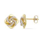 Stella Grace 10k Gold 1/5 Carat T.w. Diamond Swirl Stud Earrings, Women's, White
