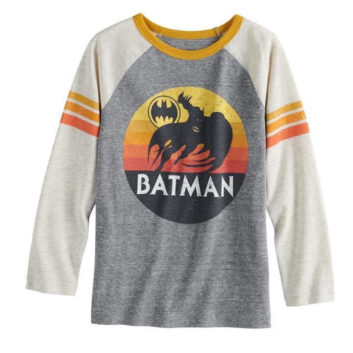 Boys 4-12 Jumping Beans&reg; Retro Dc Comics Batman Raglan Graphic Tee, Size: 7, Grey