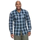 Big & Tall Urban Pipeline&reg; Awesomely Soft Regular-fit Plaid Flannel Button-down Shirt, Men's, Size: L Tall, Black