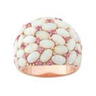 Lab-created Opal & Lab-created Pink Sapphire Dome Ring, Women's, Size: 7