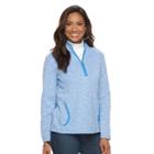 Women's Croft & Barrow&reg; 1/4 Zip Fleece Sweater, Size: Small, Med Blue