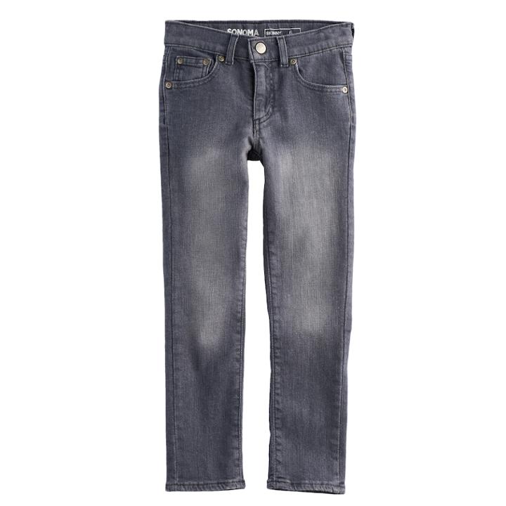 Boys 4-12 Sonoma Goods For Life&trade; Gray Skinny Stretch Jeans In Regular, Slim & Husky, Size: 4, Med Blue