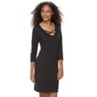 Juniors' Mudd&reg; Cross Front Bodycon Dress, Teens, Size: Small, Black