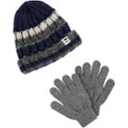 Boys 4-7 Carter's Hat & Gloves Set, Blue Stripe