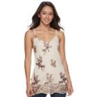 Juniors' About A Girl Embellished Camisole, Size: Small, Lt Beige