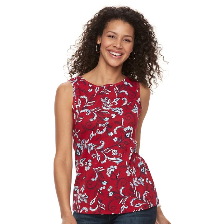 Women's Croft & Barrow&reg; Essential Tank, Size: Small, Med Red