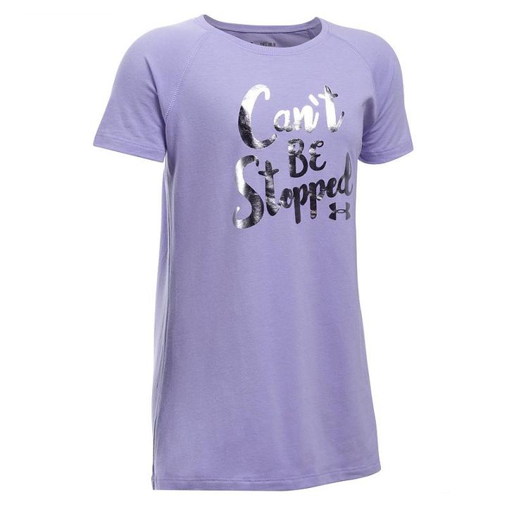 Girls 7-16 Under Armour Can't Be Stopped Foiled Graphic Tee, Size: Xl, White Oth