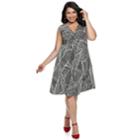 Plus Size Suite 7 Abstract Knot Dress, Women's, Size: 2xl, Black And White