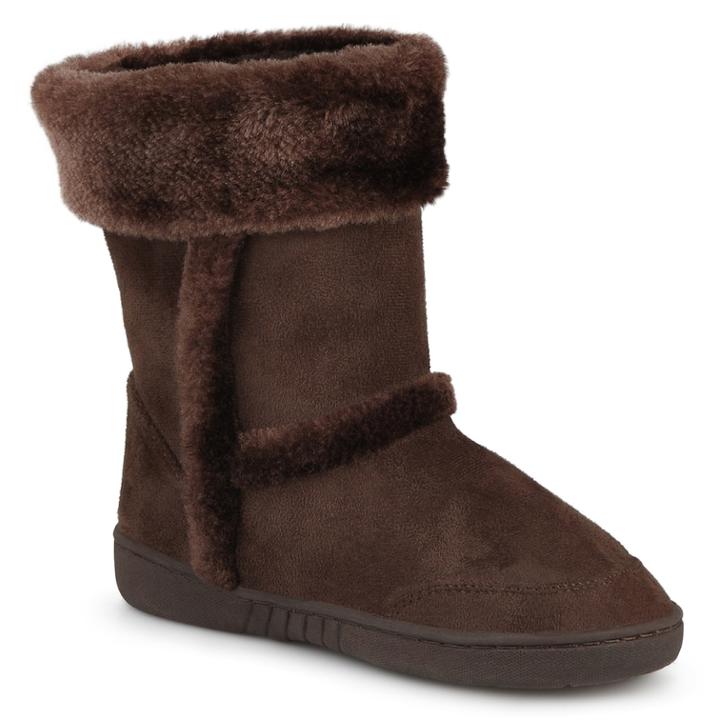 Journee Chuckie Girls' Boots, Size: 3, Brown