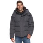 Men's Am Studio By Andrew Marc Down Faux-fur Hooded Jacket, Size: Small, Grey Other