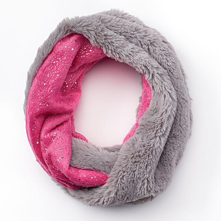Girls So&reg; Faux-fur Infinity Scarf, Girl's, Brt Pink