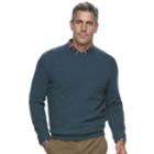 Men's Croft & Barrow&reg; Classic-fit Stretch Crewneck Sweater, Size: Large, Dark Blue