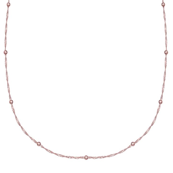Primrose 14k Gold Over Silver Beaded Singapore Chain Necklace, Women's, Size: 24, Pink