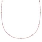 Primrose 14k Gold Over Silver Beaded Singapore Chain Necklace, Women's, Size: 24, Pink