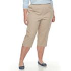 Plus Size Croft & Barrow&reg; Pull-on Capri Pants, Women's, Size: 4x Avg/reg, Med Beige