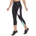 Women's Fila Sport&reg; Reflective High-waisted Capri Leggings, Size: Medium, Black