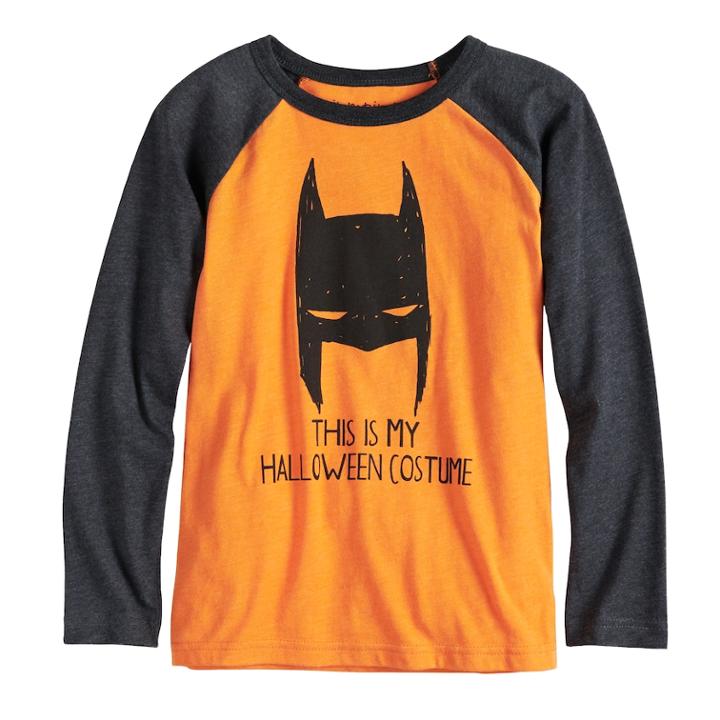 Boys 4-12 Jumping Beans&reg; Dc Comics Batman This Is My Halloween Costume Raglan Tee, Size: 6, Drk Orange