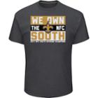 Men's New Orleans Saints 2017 Nfc South Division Champions Line Of Scrimmage Tee, Size: Medium, Dark Grey