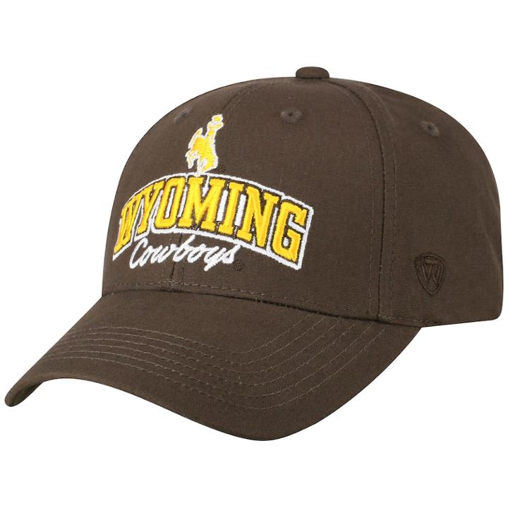 Adult Top Of The World Wyoming Cowboys Advisor Adjustable Cap, Men's, Dark Brown