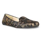 Olivia Miller Sonja Women's Floral Smoking Flats, Size: 8, Black