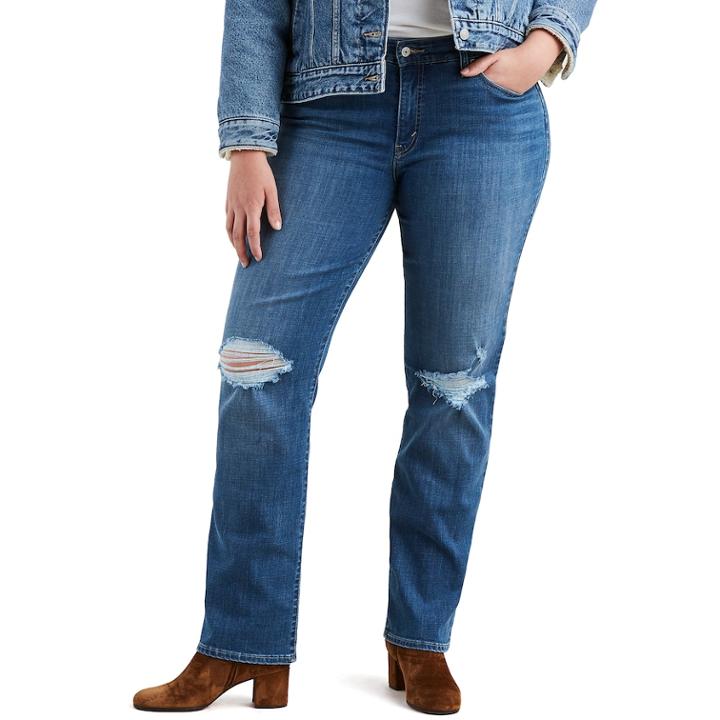 Plus Size Levi's 414 Classic Fit Midrise Straight-leg Jeans, Women's, Size: 22 - Regular, Med Blue