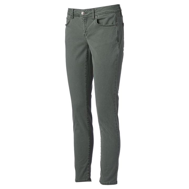 Women's Sonoma Goods For Life&trade; Twill Skinny Pants, Size: 16, Grey