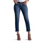 Women's Lee Cameron Easy Fit Crop Jeans, Size: 8 - Regular, Dark Blue