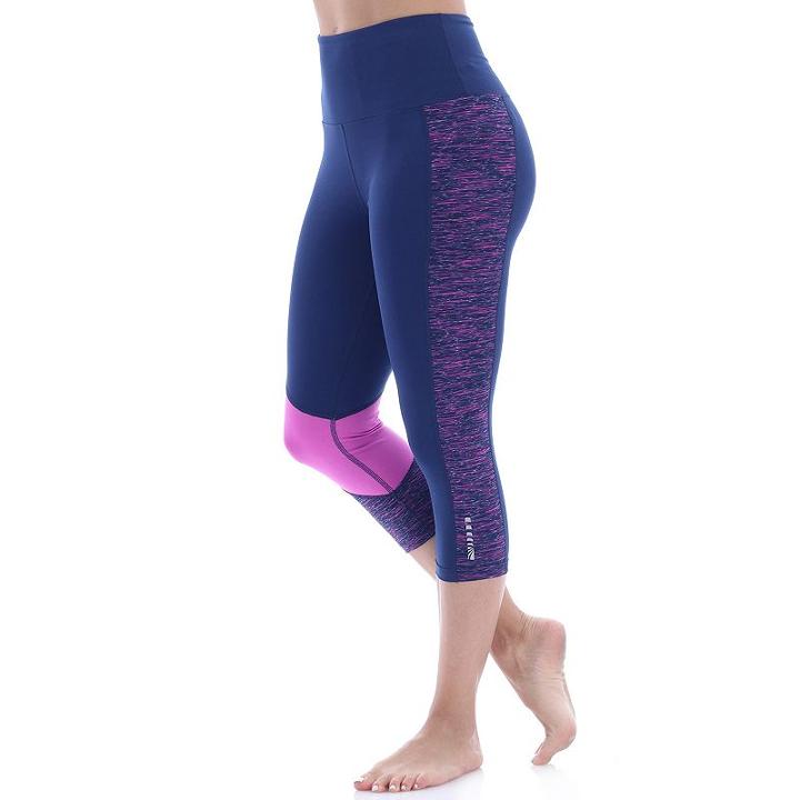 Women's Marika Defy Space-dye Capri Leggings, Size: Xl, Med Blue