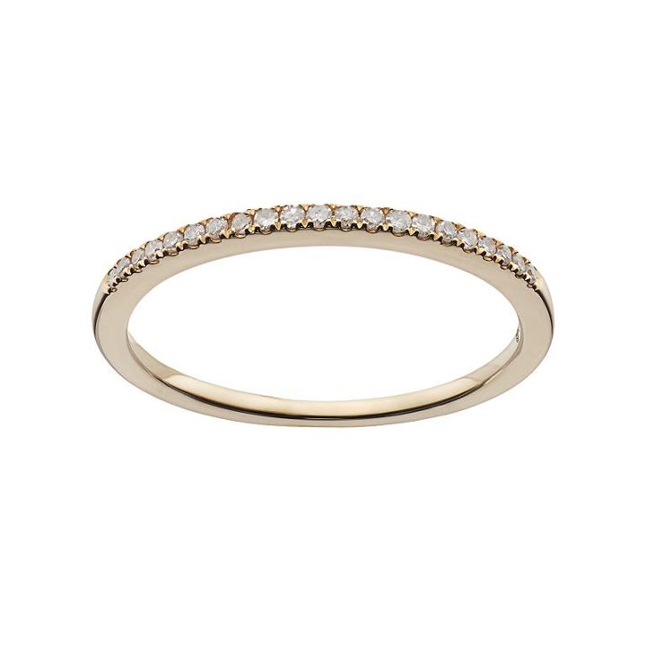 1/10 Carat T.w. Diamond 10k Gold Ring, Women's, Size: 7, White