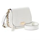 Juicy Couture Studded Crossbody Saddle Bag, Women's, White