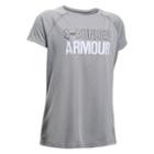 Girls 7-16 Under Armour Ua Wordmark Short Sleeve Tee, Girl's, Size: Small, Dark Grey