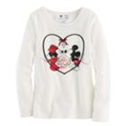 Disney's Mickey Mouse & Minnie Mouse Girls 4-7 Glitter & Rhinestone Mistletoe Graphic Tee By Jumping Beans&reg;, Size: 6x, Natural