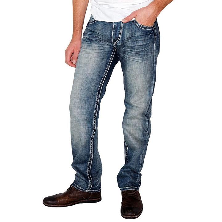 Men's Earl Jean Straight-fit Denim Jeans, Size: 34x32, Blue Other