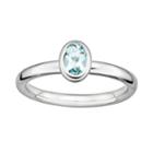 Stacks And Stones Sterling Silver Aquamarine Stack Ring, Women's, Size: 7, Blue