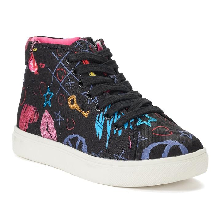 So&reg; Magician Girls' High Top Sneakers, Size: 4, Black