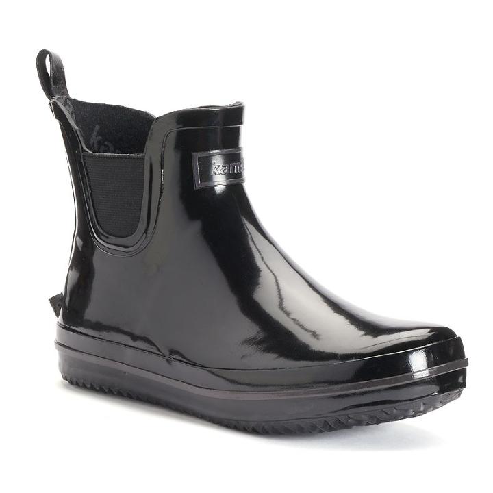 Kamik Sharon Women's Chelsea Waterproof Rain Boots, Size: 6, Black