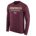 Men's Nike Florida State Seminoles Dri-fit Legend Staff Long-sleeve Tee, Size: Medium, Red (maroon)