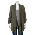 Juniors' Plus Size About A Girl Knit Cardigan, Size: 2xl, Green Oth