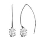 Dayna U Florida State Seminoles Sterling Silver Hook Earrings, Women's, Grey