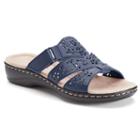 Croft & Barrow&reg; Women's Cutout Slide Sandals, Size: 8, Blue